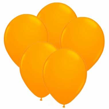 16x stuks neon fel oranje latex ballonnen 25 cm