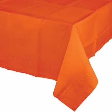 2x stuks oranje tafelkleed van papier 137 x 274 cm