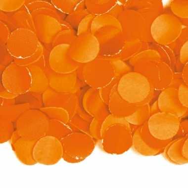 5x zakjes van 100 gram party confetti kleur oranje