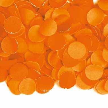 8x zakjes van 100 gram party confetti kleur oranje