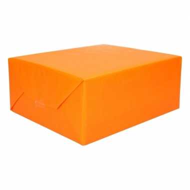 Cadeaupapier 2 kleuren geel/oranje 200 x 70 cm