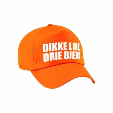 Carnaval fun pet / cap dikke lul drie bier oranje voor dames en heren