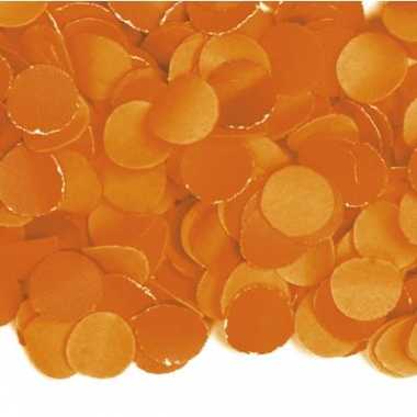 Confetti zak van 2 kilo oranje