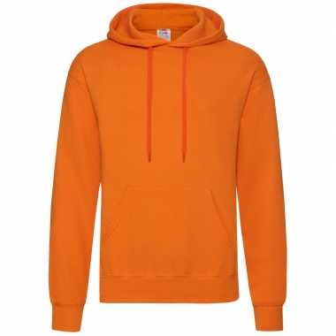 Fruit of the loom hooded sweater oranje voor volwassenen