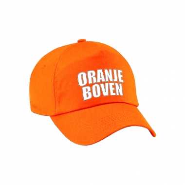 Holland fan cap / pet oranje boven nederland supporter - ek / wk - voor kinderen