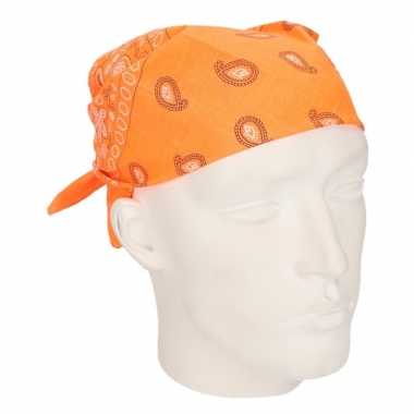 Neon oranje hoofddoek bandana
