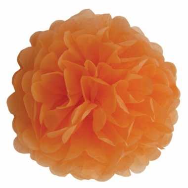 Oranje decoratie pompoms 35 cm