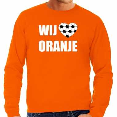 Oranje fan sweater / trui holland wij houden van oranje ek/ wk voor heren