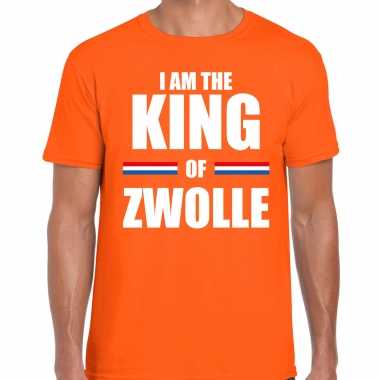 Oranje i am the king of zwolle t-shirt - koningsdag shirt voor heren