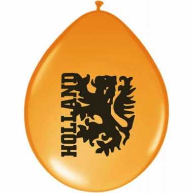 Oranje party ballonnen met leeuw