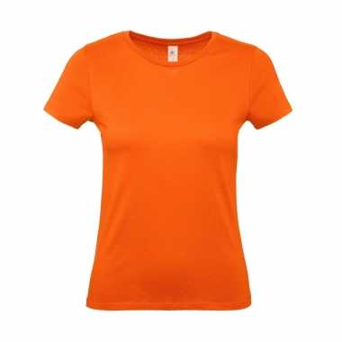 Set van 2x stuks oranje shirts met ronde hals voor koningsdag of nederland supporter voor dames, maat: 2xl (44)
