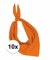 10 stuks oranje hals zakdoeken bandana style