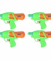 10x waterpistool waterpistolen groen oranje 20 cm