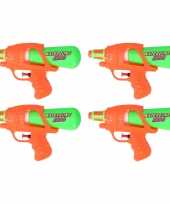 10x waterpistool waterpistolen oranje groen 20 cm