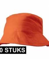 20x oranje vissershoedje 57 58 cm