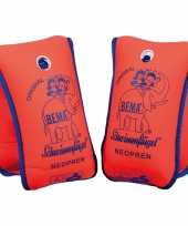 2x oranje neopreen zwembandjes zwemmouwtjes voor kinderen 11 30 kilogram