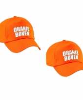 2x stuks holland fan cap pet oranje boven nederland supporter ek wk voor volwassenen