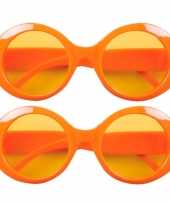 2x stuks oranje holland fan artikelen dames zonnebril