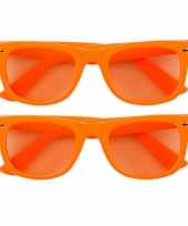 2x stuks oranje holland fan artikelen zonnebril