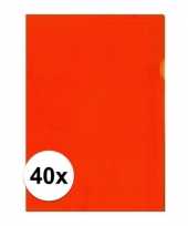 40x tekeningen opbergmap a4 oranje
