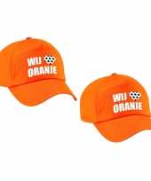 4x stuks holland fan pet wij houden van oranje supporter cap ek wk voor volwassenen