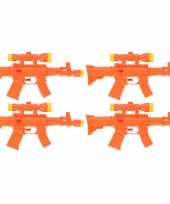 5x waterpistool waterpistolen oranje 29 cm