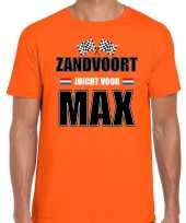 Autocoureur autosport supporter zandvoort juicht voor max t-shirt oranje voor heren