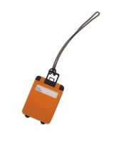 Bagagelabel oranje 9 5 cm