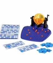 Bingospel gekleurd oranje 1 90 met bingomolen 48 bingokaarten en 2 bingostiften