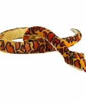 Gele oranje slangen knuffels 254 cm knuffeldieren