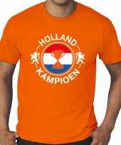 Grote maten oranje fan shirt kleding holland kampioen met beker ek wk voor heren