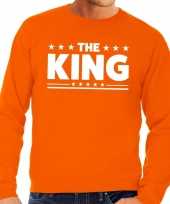 Hart the king sweater oranje heren