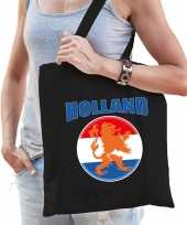 Holland oranje leeuw oranje supporter tas zwart voor dames en heren ek wk voetbal koningsdag