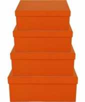 Kado doosjes oranje 23 cm rechthoek