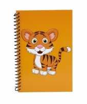 Notitieboekje tijger oranje 18cm