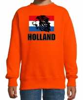 Oranje fan sweater trui holland met leeuw en vlag ek wk voor kinderen