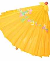 Oranje gele parasol 40 cm chinees aziatisch oosters