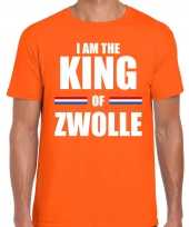 Oranje i am the king of zwolle t-shirt koningsdag shirt voor heren
