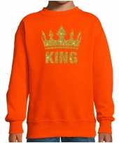 Oranje koningsdag gouden king trui kinderen
