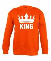 Oranje koningsdag king trui jongens en meisjes