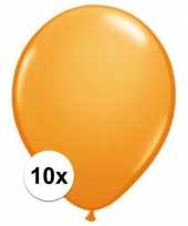 Oranje qualatex ballonnen 10 stuks