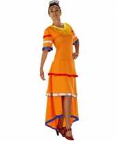 Oranje samba dames jurk