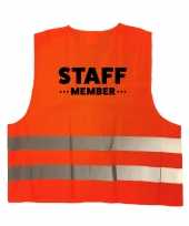 Oranje veiligheidsvest staff personeel voor volwassenen