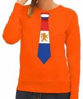 Stropdas holland sweater oranje dames