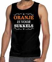 Zwart oranje is voor sukkels tanktop heren